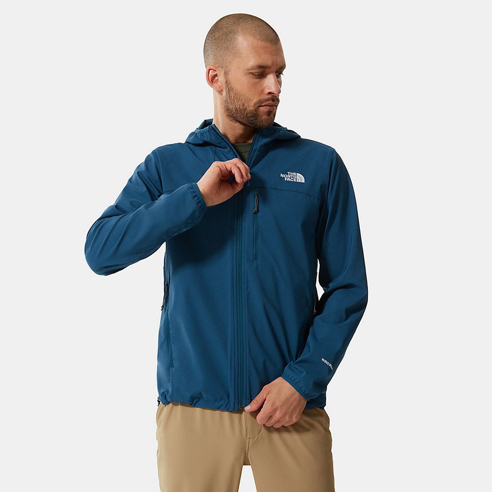 The North Face Lightweight Shell Jackets Mens Australia - The North Face Nimble Hooded Blue Hiking (